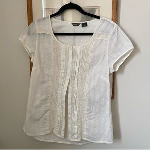 Eddie Bauer white milkmaid top